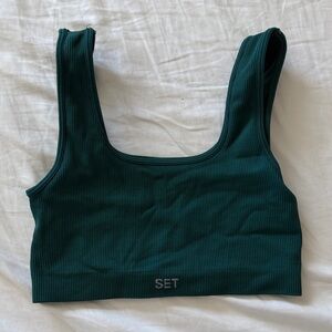 SET Active Women's Sculptflex Sports Bra in Dark Teal